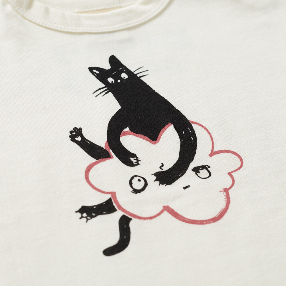 T-shirt Kot - Kremowy - obrazek 5