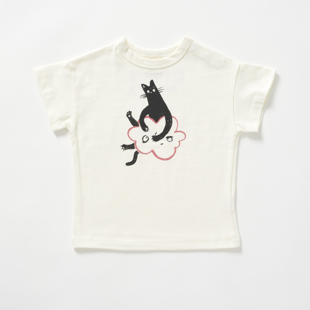 T-shirt Kot - Kremowy