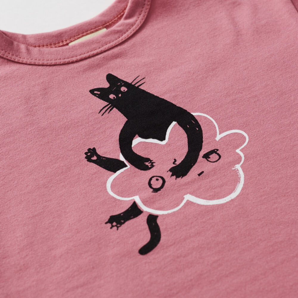 T-shirt Kot - Różowy - obrazek 3