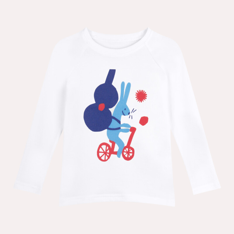 bialy longsleeve zajac