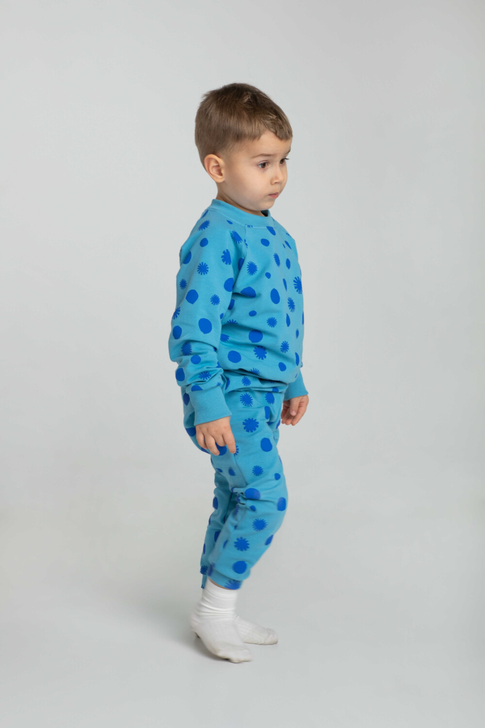 Bluza Kropki niebieska - obrazek 3
