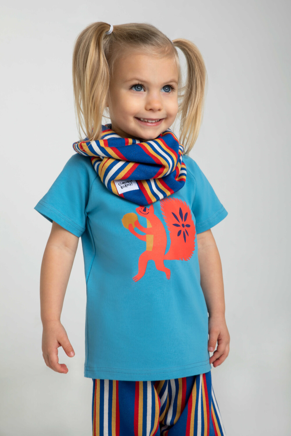 T-shirt Wiewiórka niebieski - obrazek 2