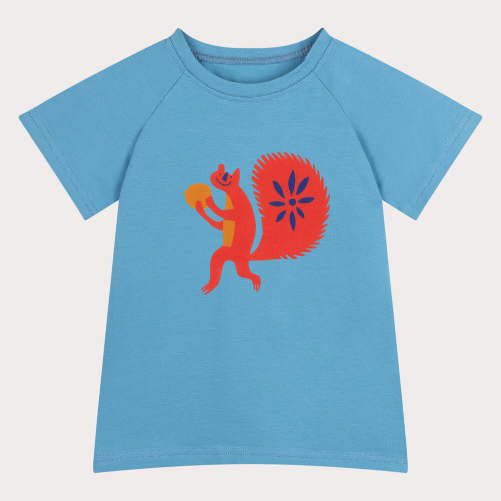 T-shirt Wiewiórka niebieski