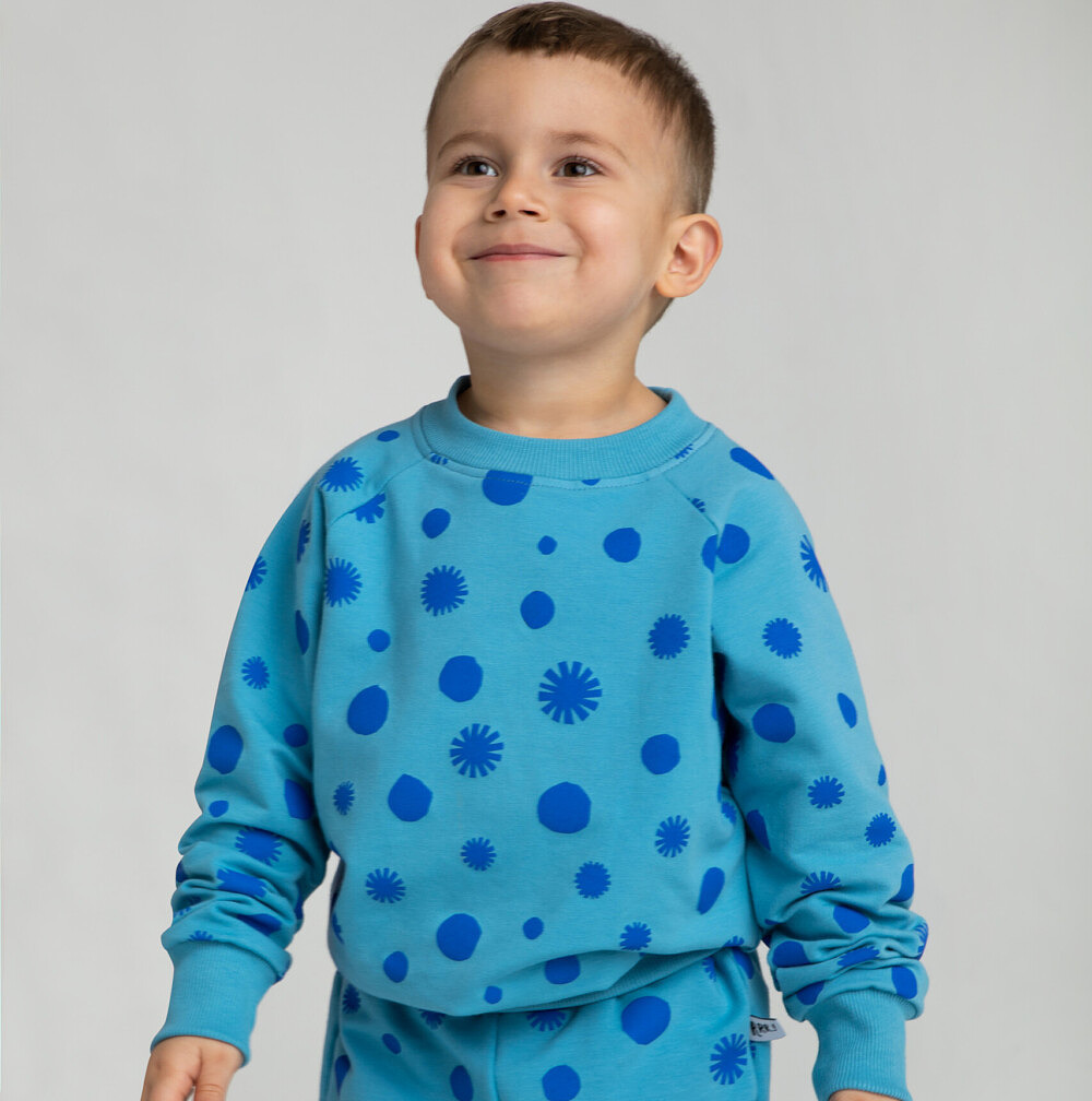Bluza Kropki niebieska